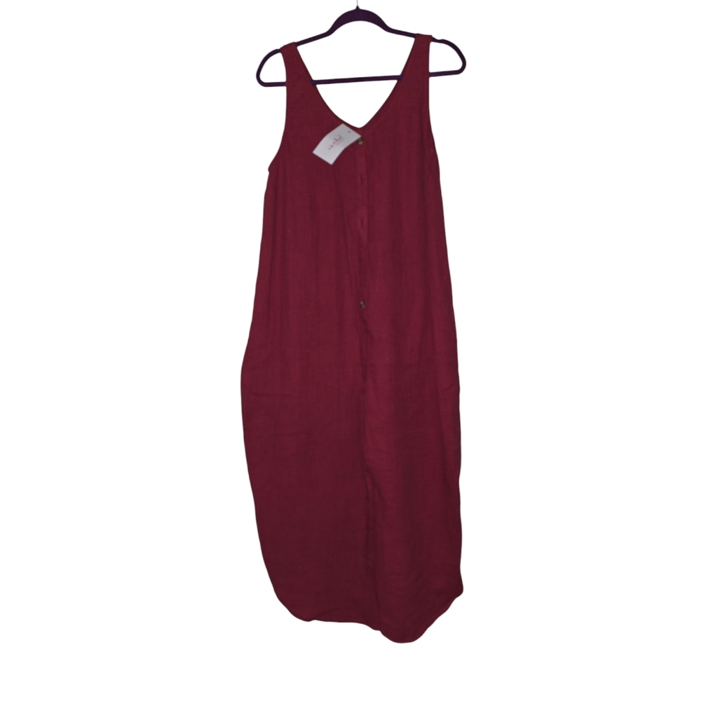 Isabel Maternity by Ingrid & Isabel Burgundy Sleeveless Maternity Jumpsuit